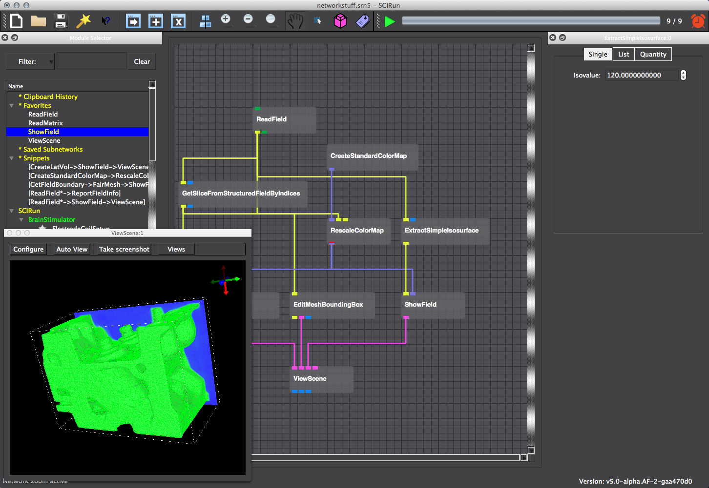 Change the isovalue within ExtractSimpleIsosurface UI.